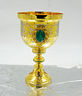 Подарочный кубок для вина "Царский малахит". Златоуст